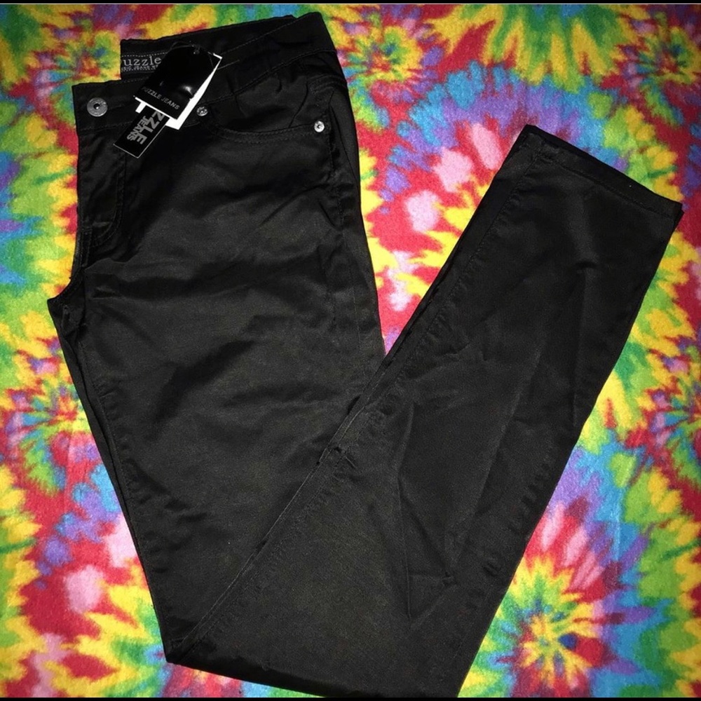Puzzle satin jeans